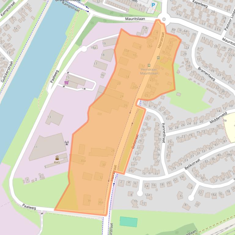 Kaart van postcodegebied 6129PK.