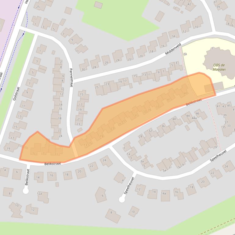 Kaart van postcodegebied 6129PN.