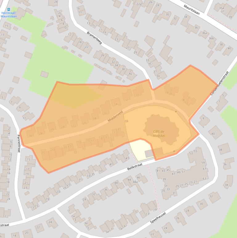 Kaart van postcodegebied 6129PR.