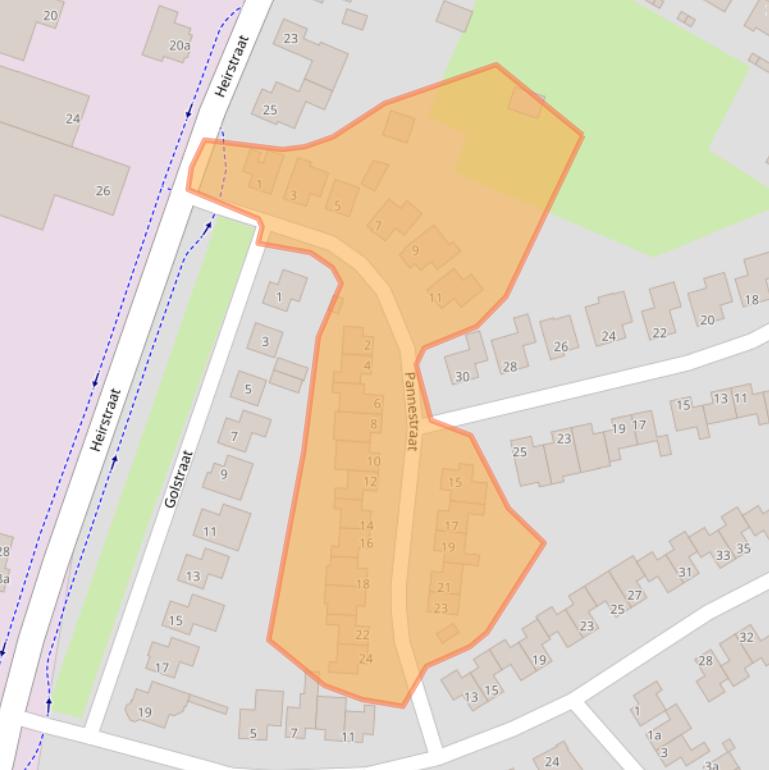 Kaart van postcodegebied 6129PT.