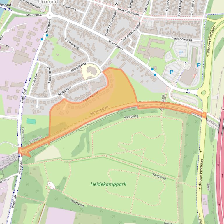 Kaart van postcodegebied 6129PW.