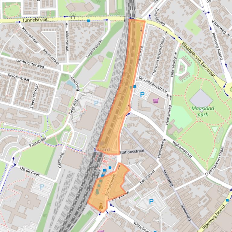 Kaart van postcodegebied 6131AT.