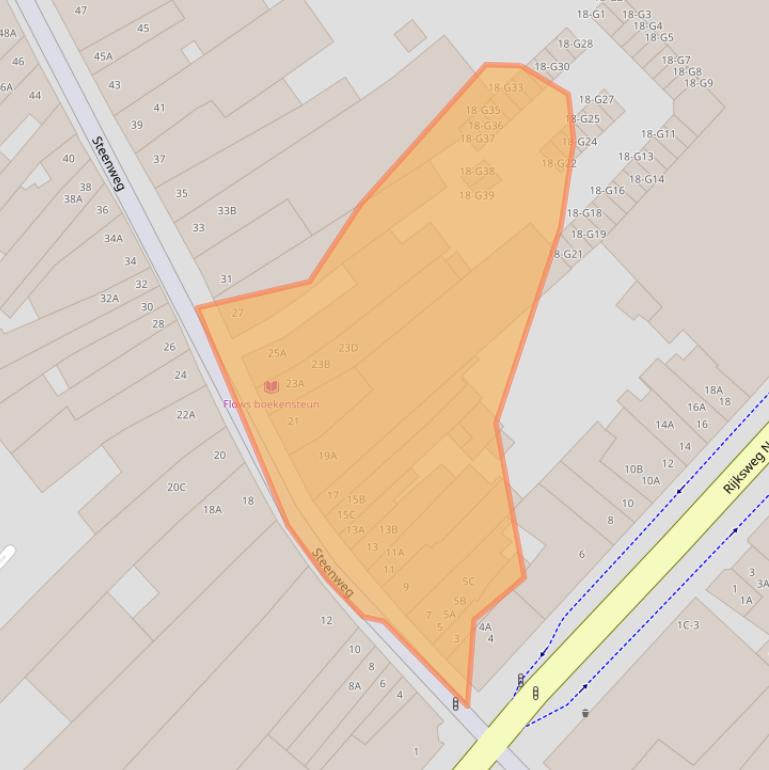 Kaart van postcodegebied 6131BB.