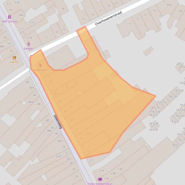 Kaart van postcodegebied 6131BC.