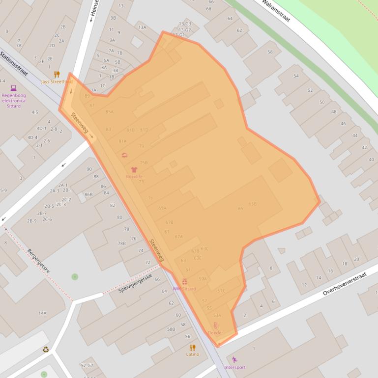 Kaart van postcodegebied 6131BD.