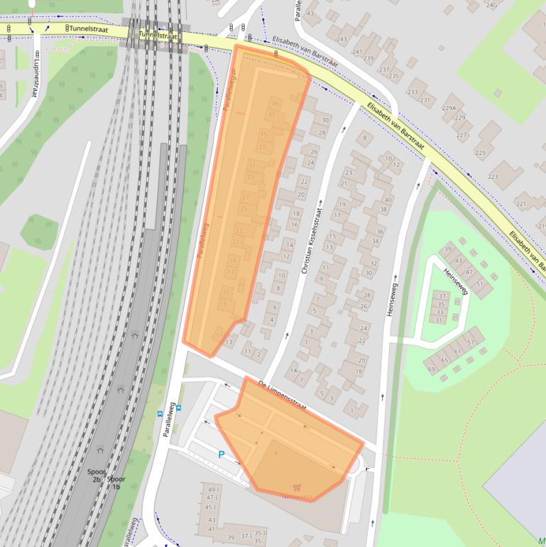 Kaart van postcodegebied 6131BJ.