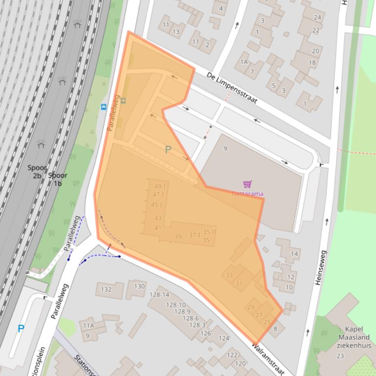 Kaart van postcodegebied 6131BL.