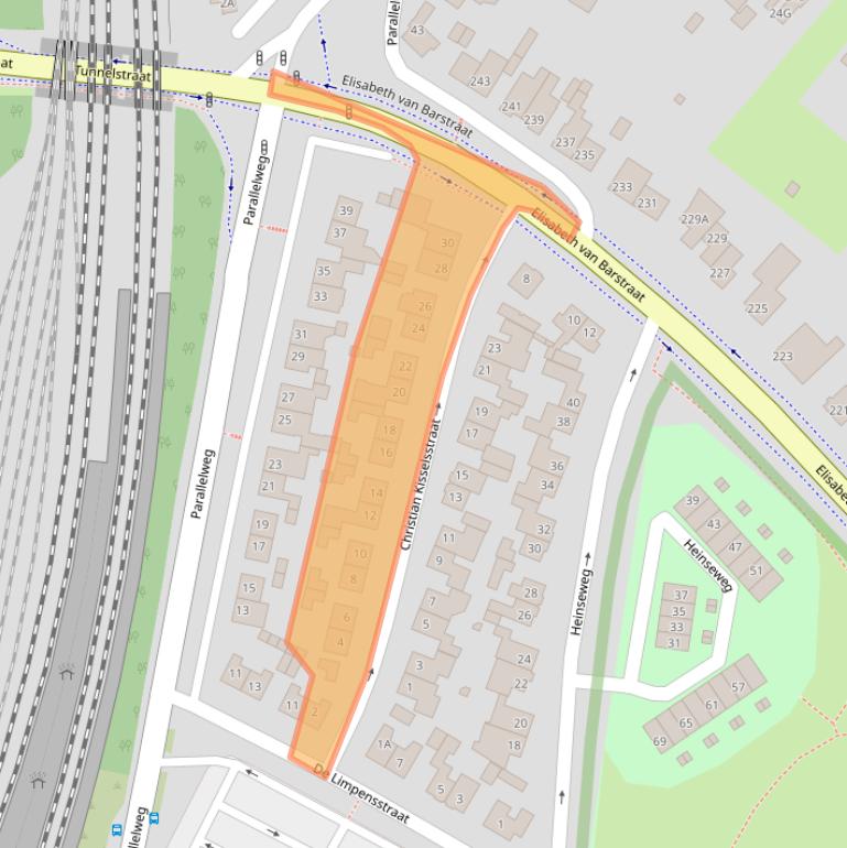 Kaart van postcodegebied 6131BW.