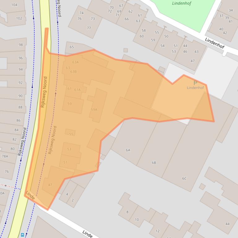 Kaart van postcodegebied 6131CJ.