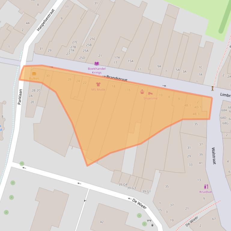 Kaart van postcodegebied 6131CT.