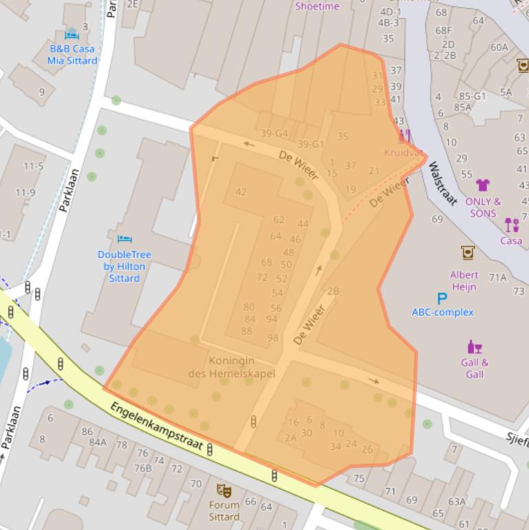 Kaart van postcodegebied 6131DA.