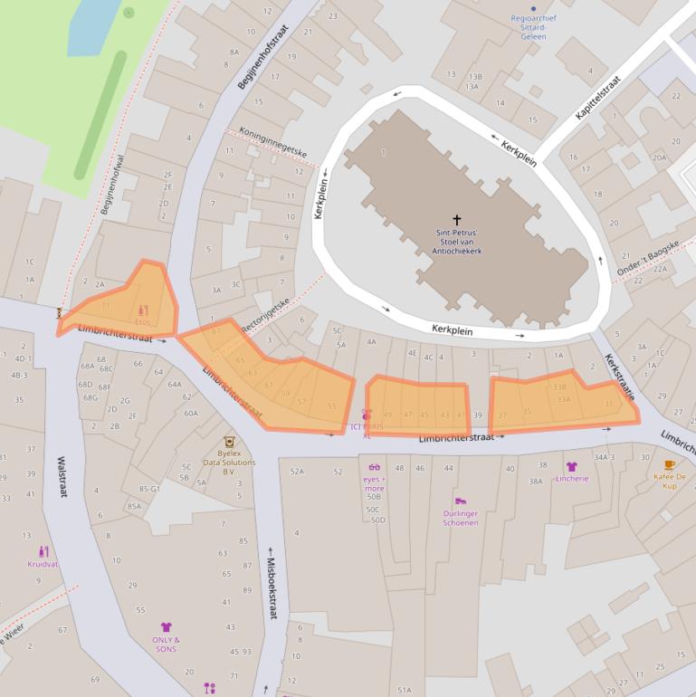 Kaart van postcodegebied 6131EB.