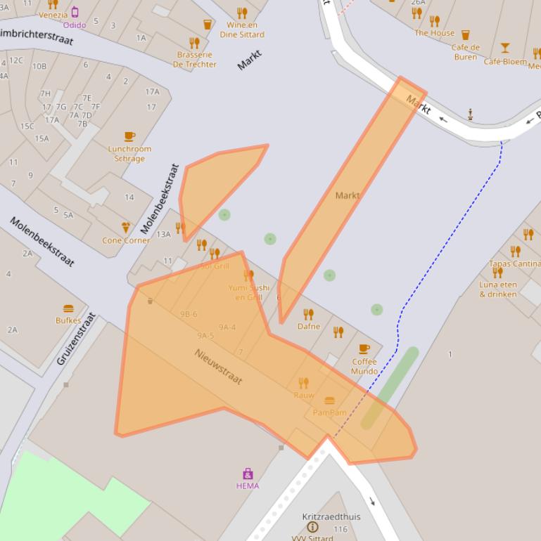 Kaart van postcodegebied 6131EJ.