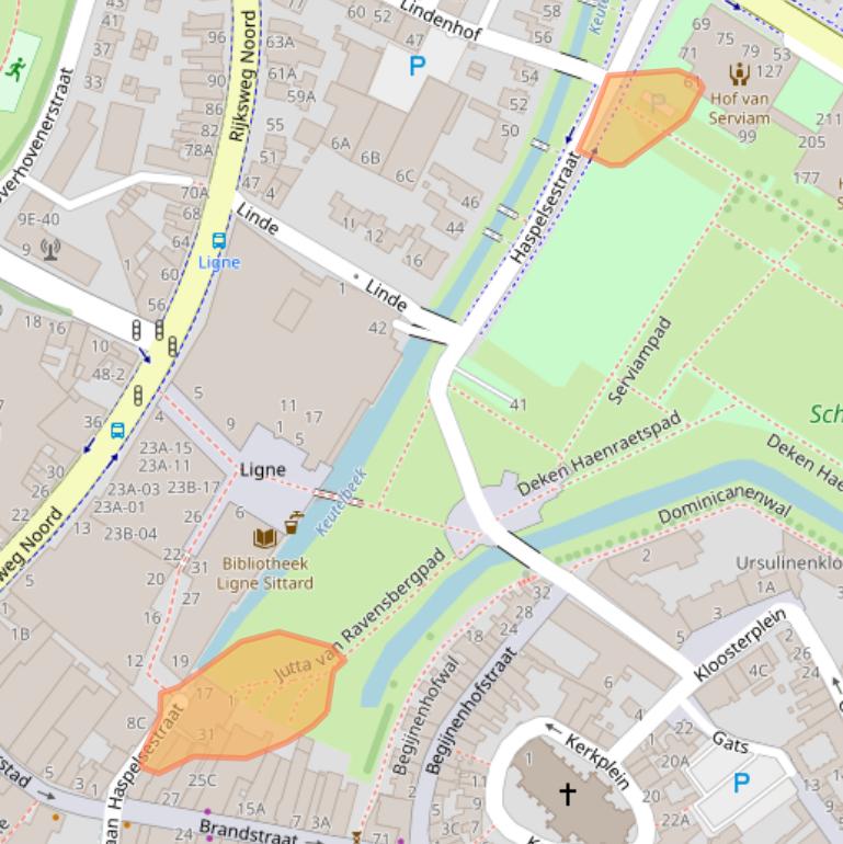 Kaart van postcodegebied 6131GE.