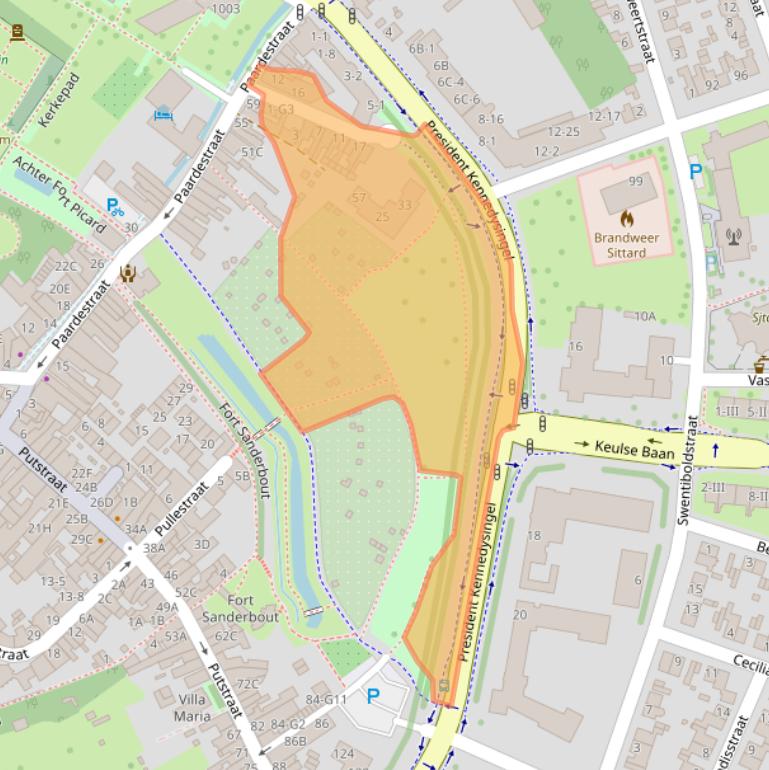 Kaart van postcodegebied 6131HE.