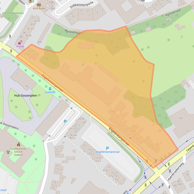 Kaart van postcodegebied 6131JD.