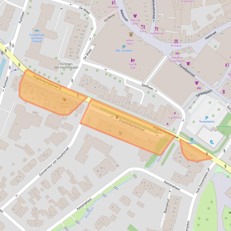 Kaart van postcodegebied 6131JJ.