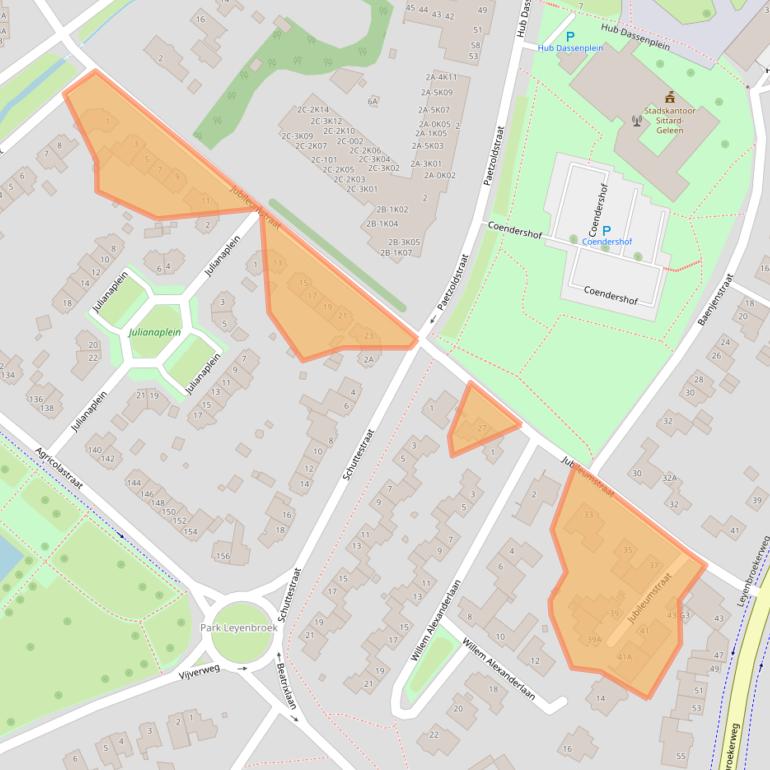 Kaart van postcodegebied 6131JM.