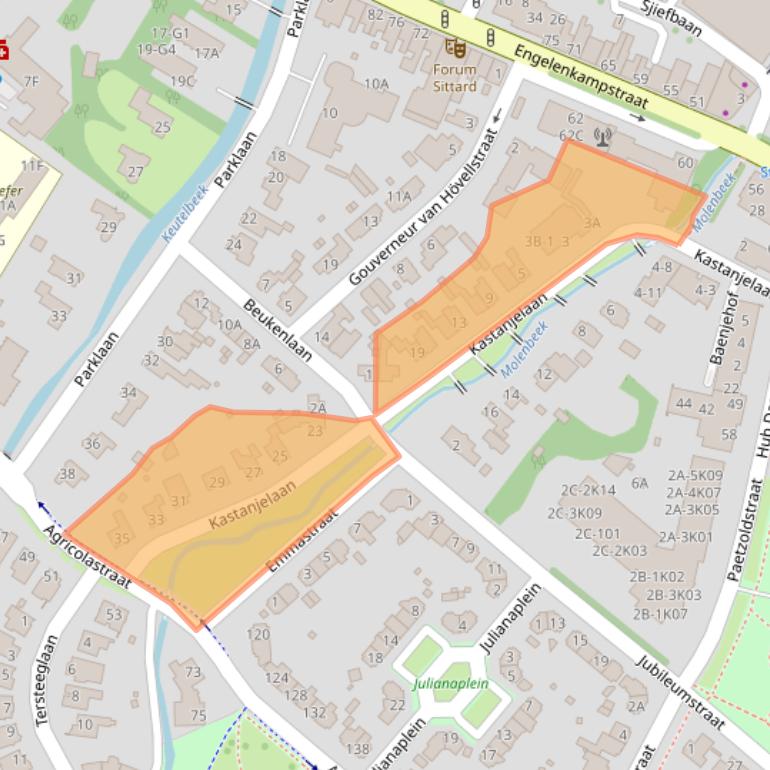 Kaart van postcodegebied 6131KA.