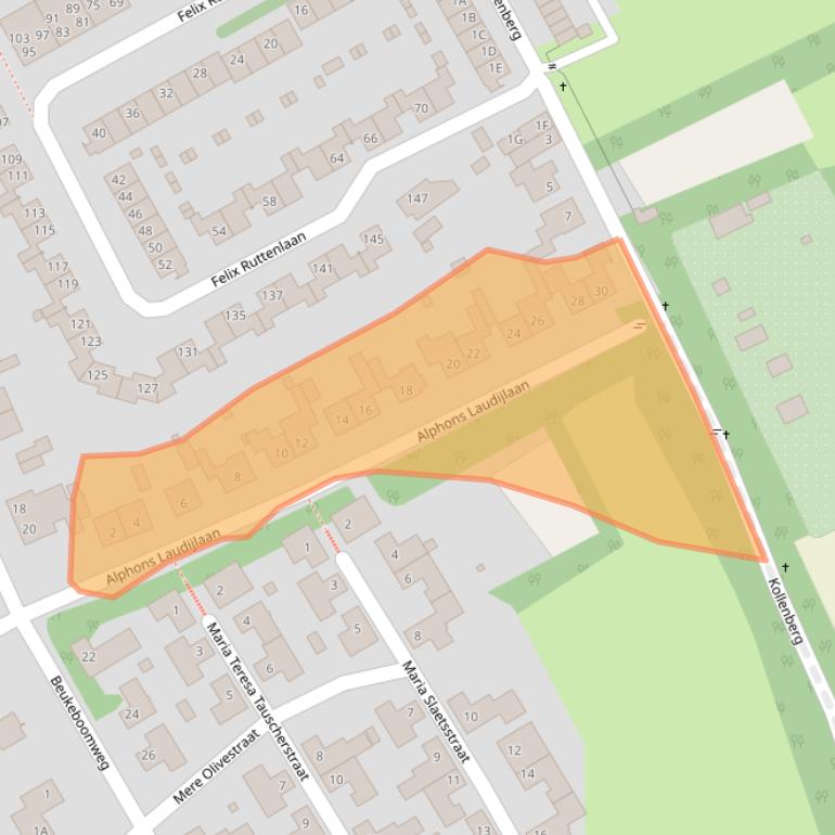 Kaart van postcodegebied 6132AB.