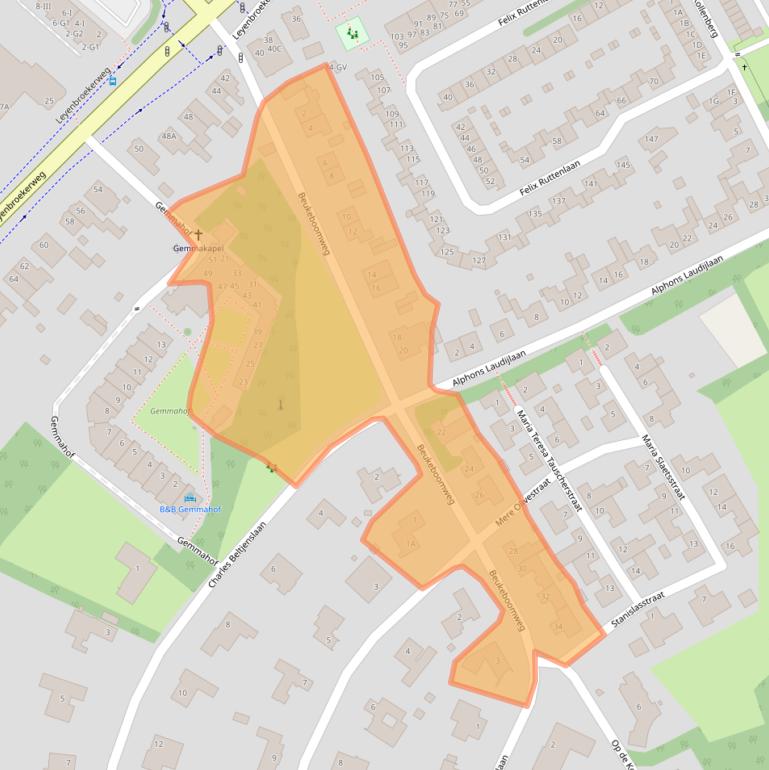 Kaart van postcodegebied 6132AC.