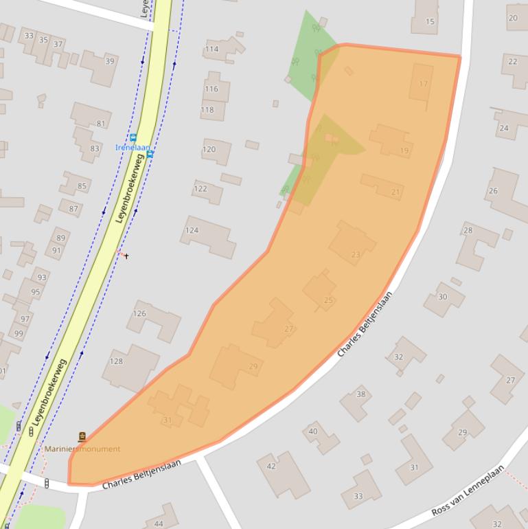 Kaart van postcodegebied 6132AE.