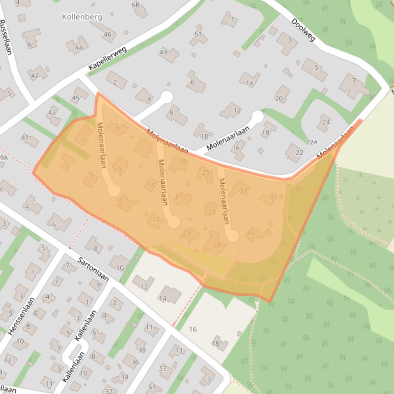 Kaart van postcodegebied 6132BA.