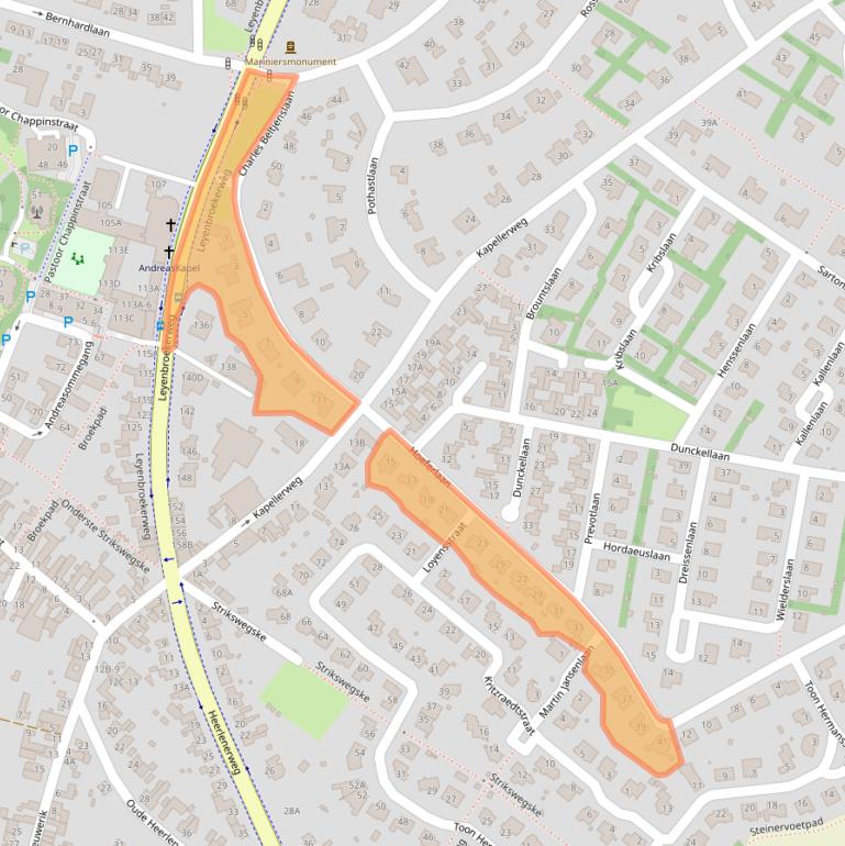 Kaart van postcodegebied 6132BV.