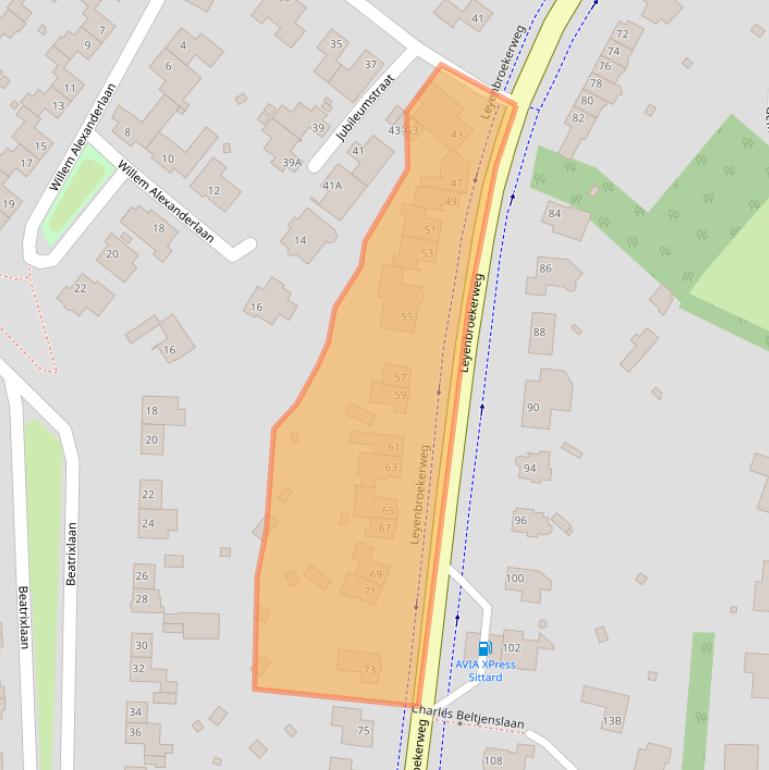 Kaart van postcodegebied 6132CB.