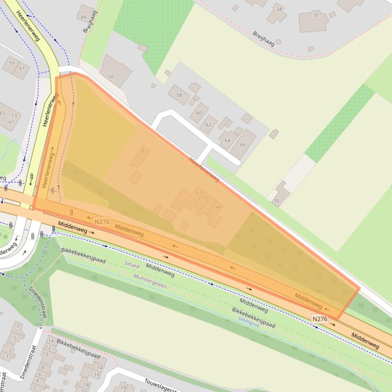 Kaart van postcodegebied 6132CL.