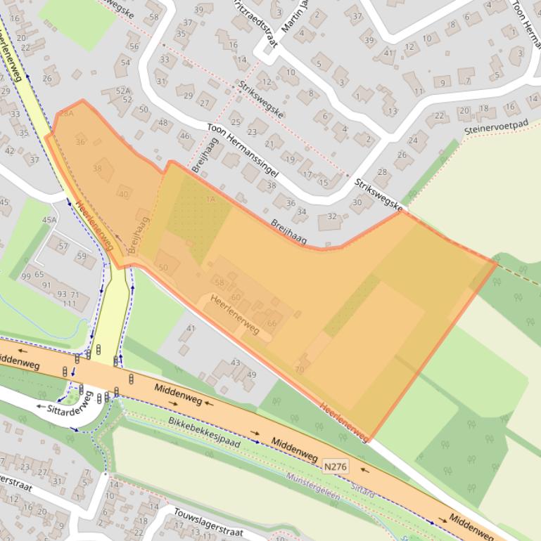 Kaart van postcodegebied 6132CN.