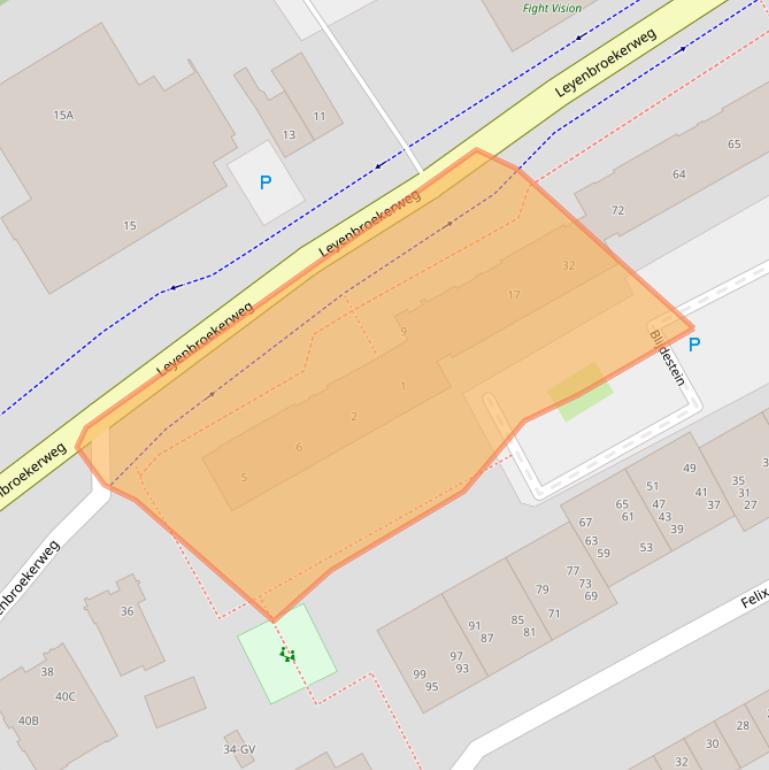 Kaart van postcodegebied 6132CS.