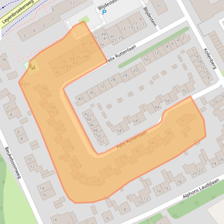Kaart van postcodegebied 6132CW.