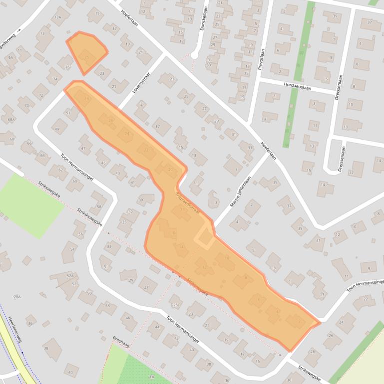 Kaart van postcodegebied 6132DB.