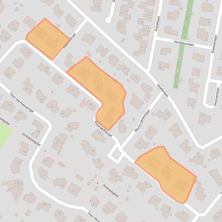 Kaart van postcodegebied 6132DE.