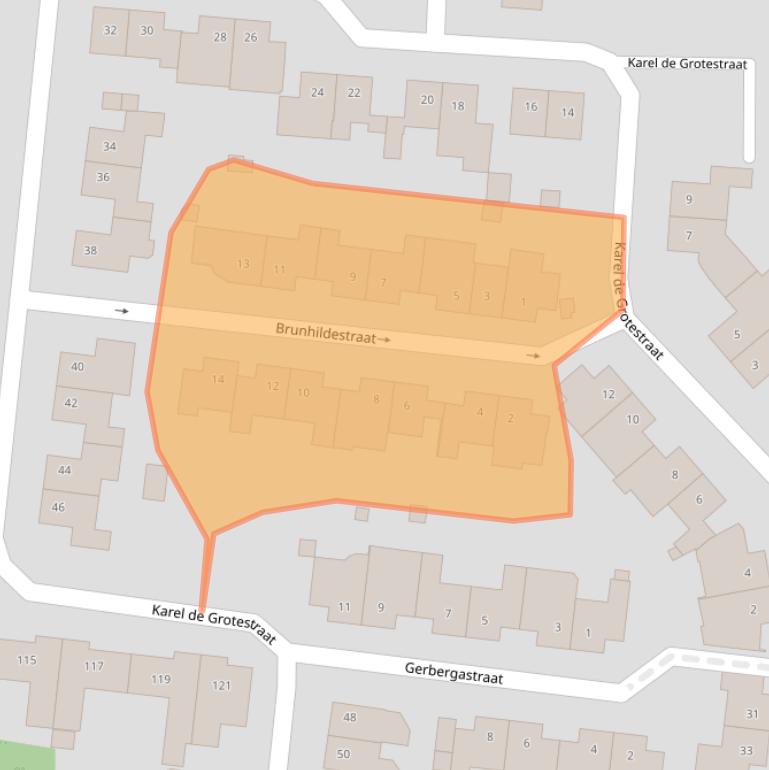 Kaart van postcodegebied 6132EB.