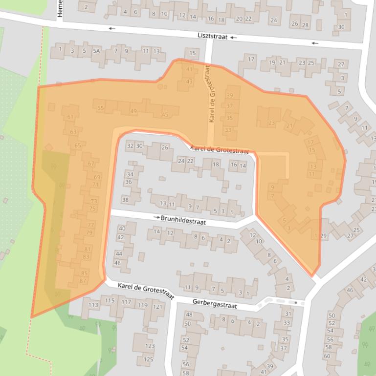 Kaart van postcodegebied 6132EG.