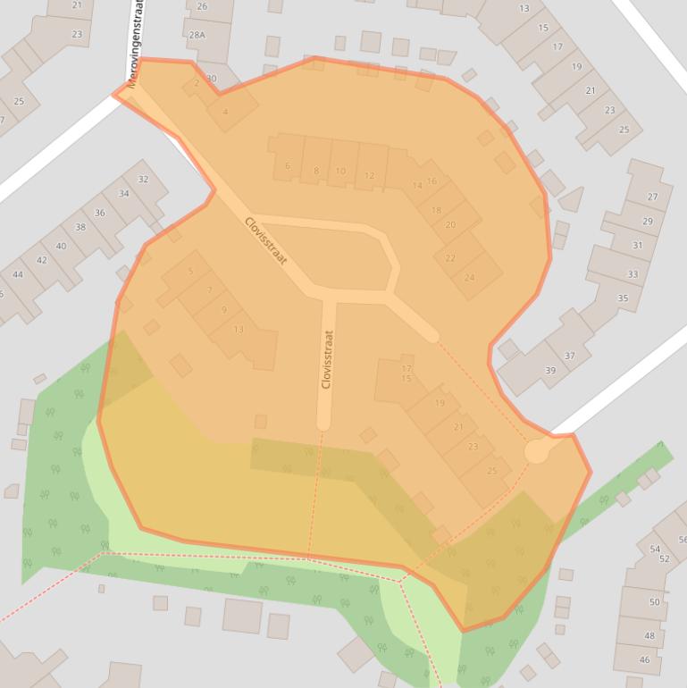 Kaart van postcodegebied 6132EZ.