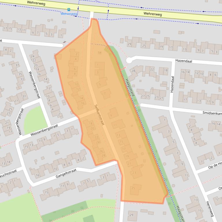 Kaart van postcodegebied 6132HA.