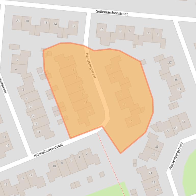 Kaart van postcodegebied 6132HE.