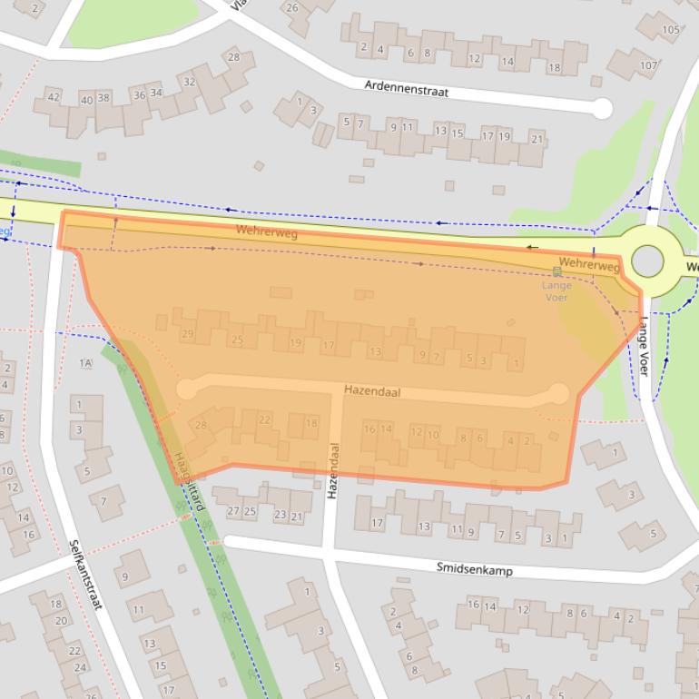 Kaart van postcodegebied 6132HL.