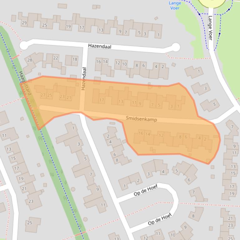 Kaart van postcodegebied 6132HM.