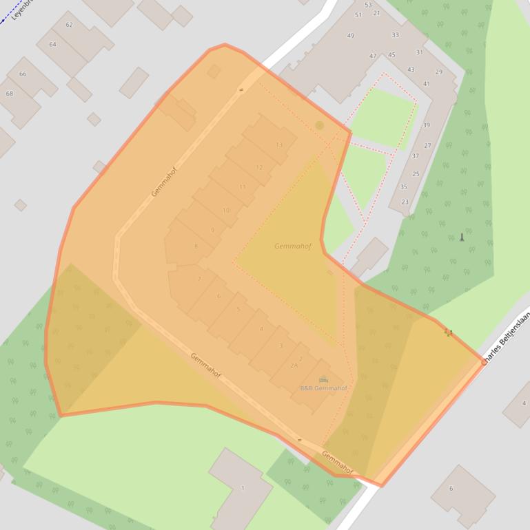 Kaart van postcodegebied 6132JZ.