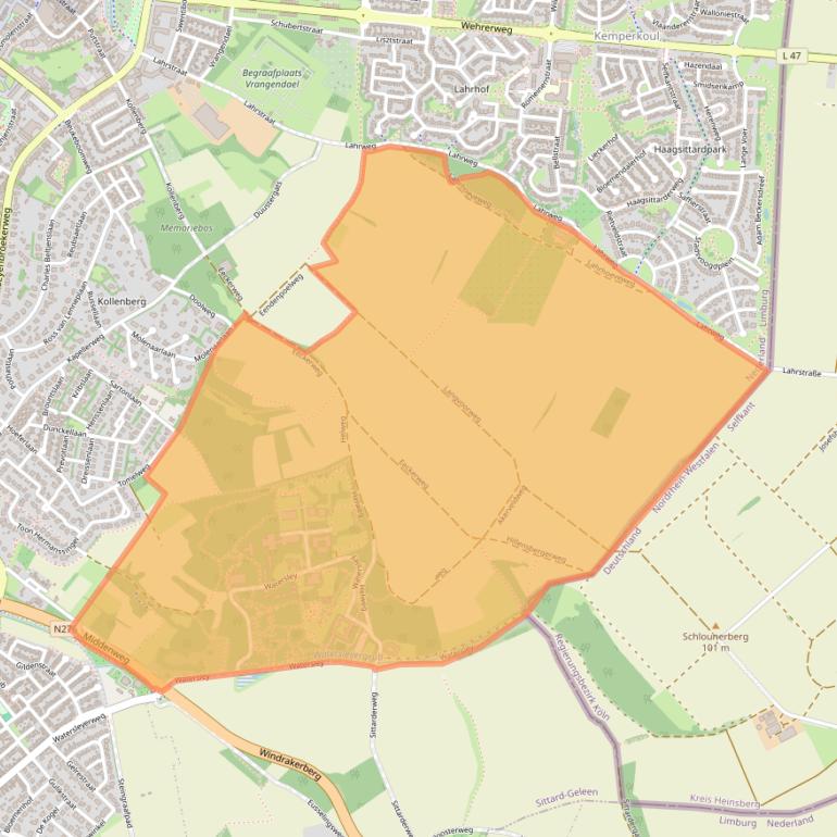 Kaart van postcodegebied 6132KA.