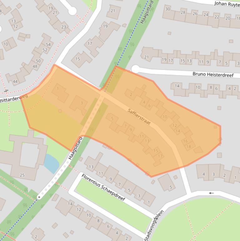 Kaart van postcodegebied 6132SC.