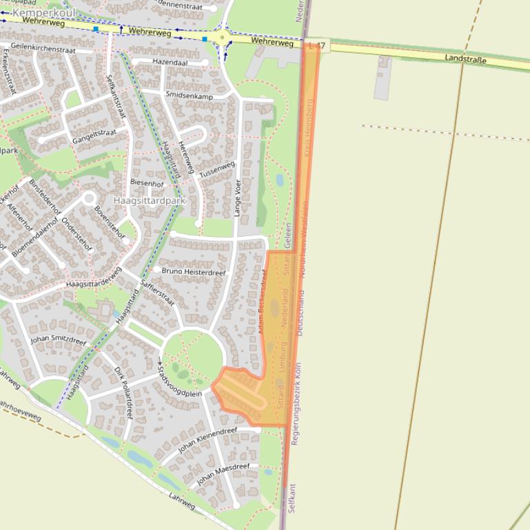 Kaart van postcodegebied 6132TL.