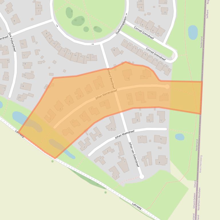 Kaart van postcodegebied 6132TP.