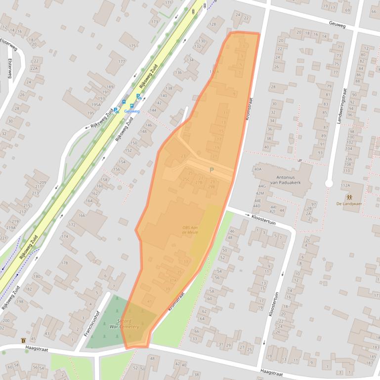 Kaart van postcodegebied 6133AA.