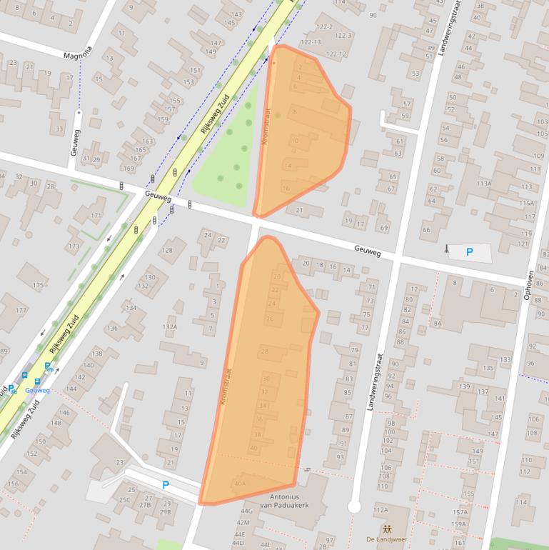 Kaart van postcodegebied 6133AB.