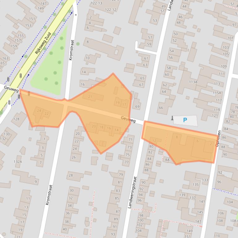 Kaart van postcodegebied 6133AD.